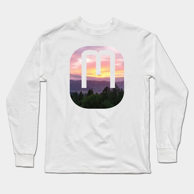 Initial M Sunset Photograph Long Sleeve T-Shirt by DPattonPD